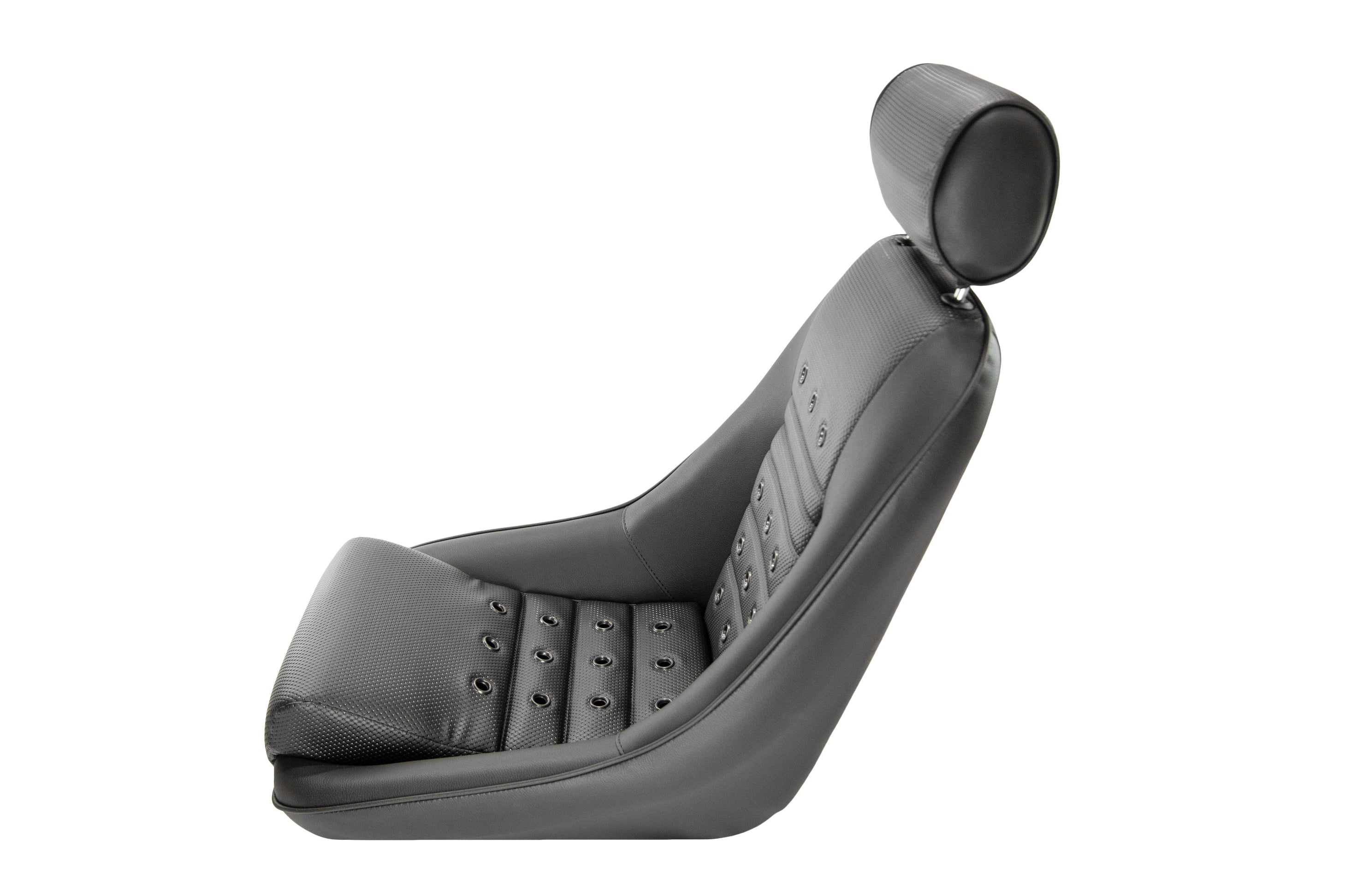 Cobra Black vinyl Classic RS seat w/basketweave centers and eyelets in the back panel