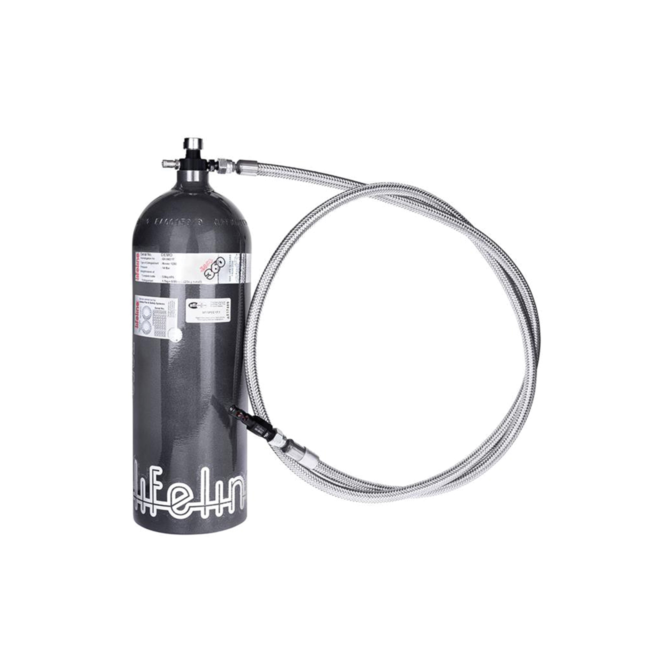 Lifeline 10LBS SFI 17.1 Automatic Deployment System w Braided Steel Hose