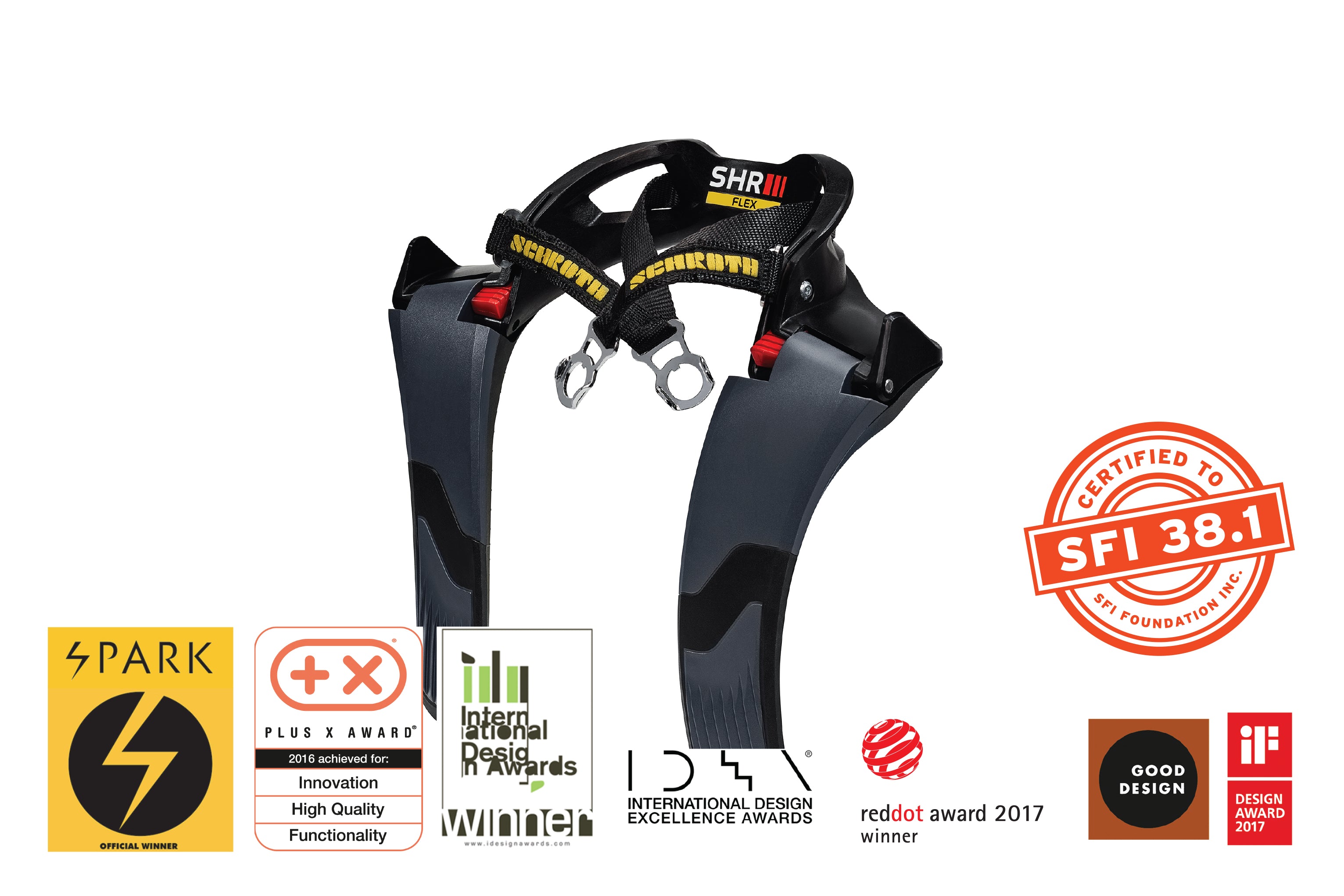 Schroth SHR Flex SFI 38.1 Cutout for Collar Bone With Comfort Pads- Includes Helmet Posts